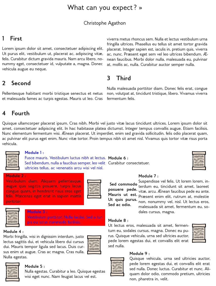 an example of a complicated layout